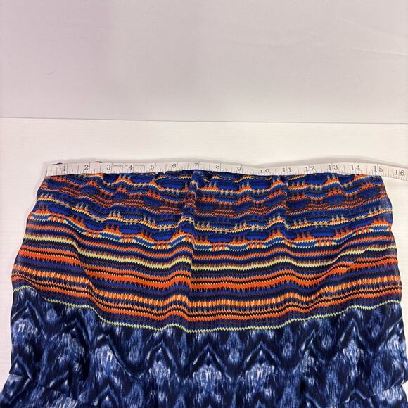Maeve Blue and Orange Asymmetrical Strapless Sundress Size Medium JJ07000 - Picture 5 of 8
